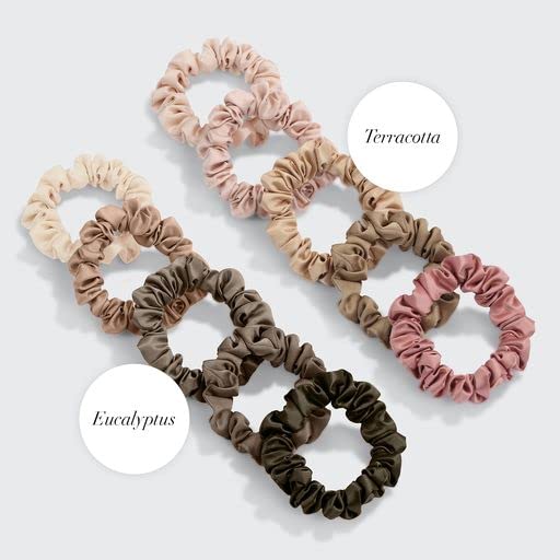 Kitsch Satin Scrunchies, Softer than Silk, Hair Scrunchies for Frizz Prevention - 5 Pack