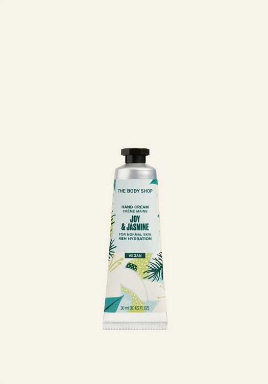 THE BODY SHOP Joy & Jasmine Hand Cream 48HR HYDRATION FLORAL & FESTIVE SCENT VEGAN, 30 ML