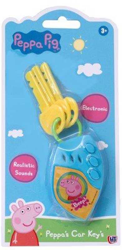 HTI 1384026 Peppa Pig Electronic Toy Car Keys Pretend Play for Little Boys & Girls