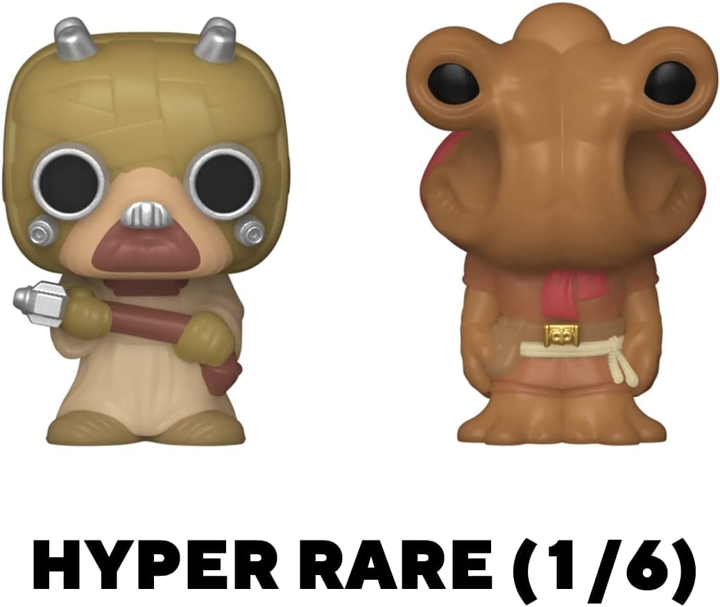 Funko Bitty POP! Star Wars - Luke Skywalker?, Obi-Wan Kenobi?, Jawa? and A Surprise Mystery Mini Figure - 0.9 Inch (2.2 Cm) Collectable - Stackable Display Shelf Included - Gift Idea - Cake Topper