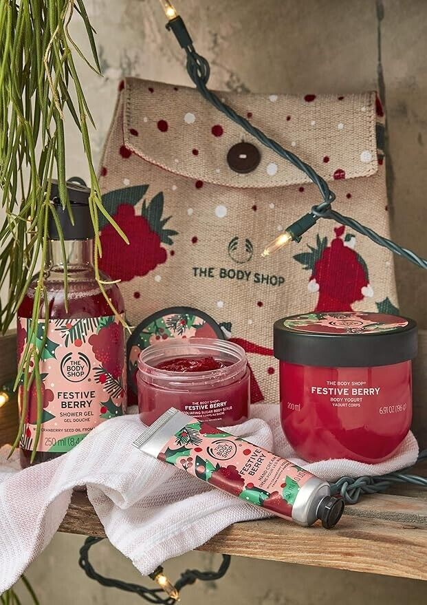 NEW!!! The Body Shop Festive Berry- 4pc Gift Set