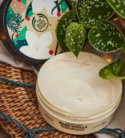 The Body Shop Warm Vanilla festive BODY BUTTER -200ml (Special Edition) Vegan
