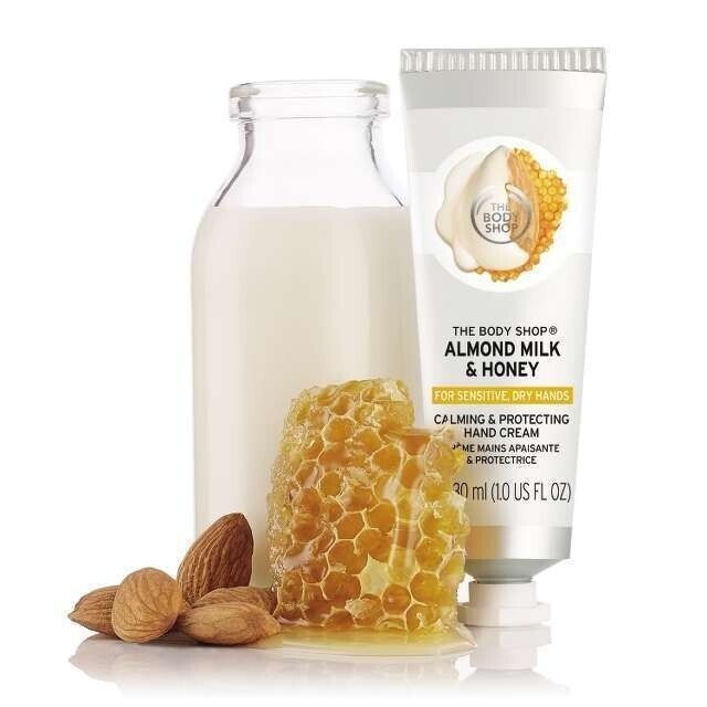 NEW!!! The Body Shop Almond Milk & Honey Calming & Protecting Hand Cream 30ml