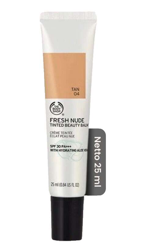 NEW!!! The Body Shop Fresh Nude BB Cream Tan 04 -25ml with aloe vera SPF 30PA ++