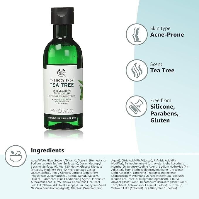 NEW!!! The Body Shop Tea Tree Facial Wash 250 ml