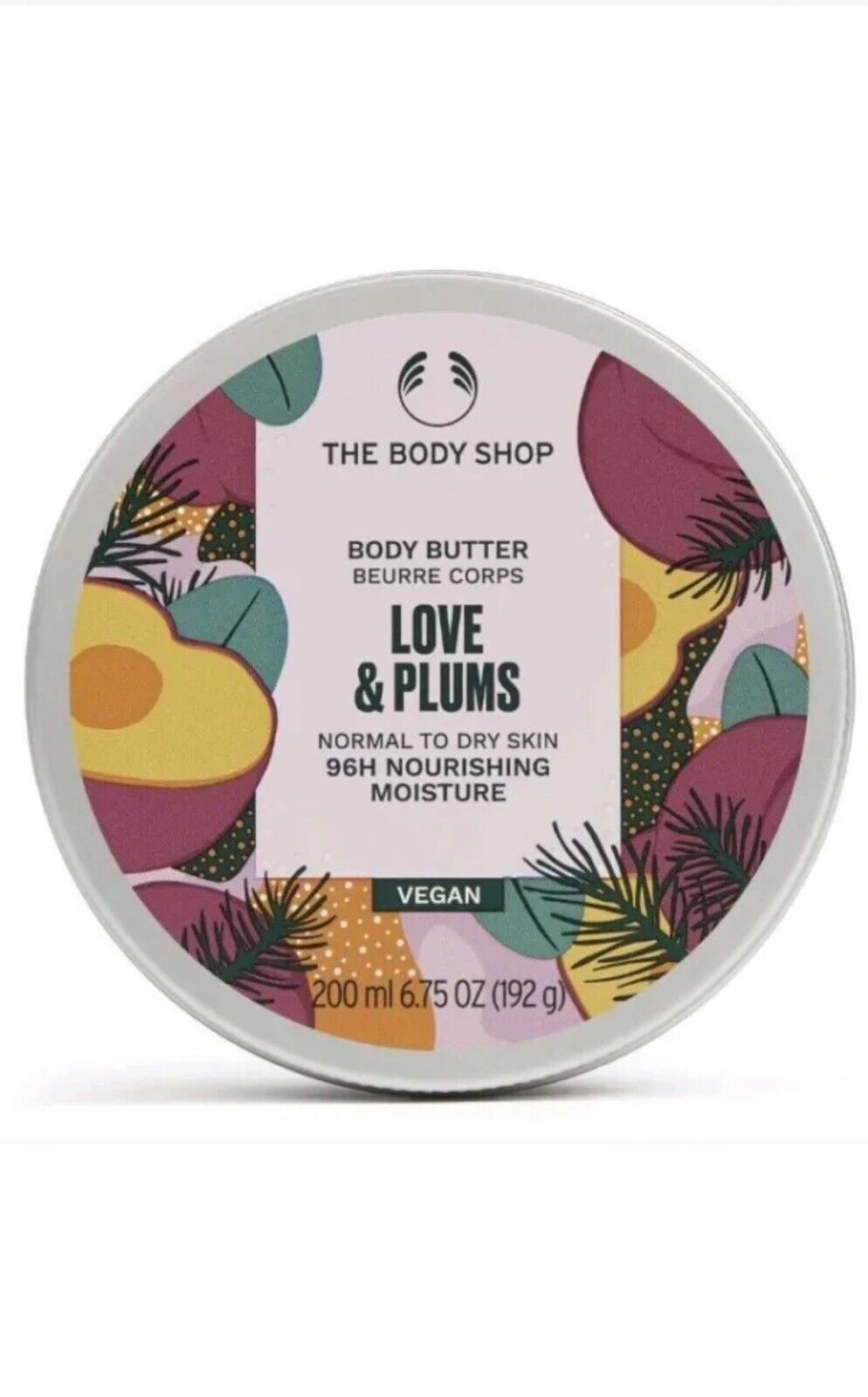 The Body Shop Love and Plums Vegan Nourishing Body Butter 200ml - Discontinued