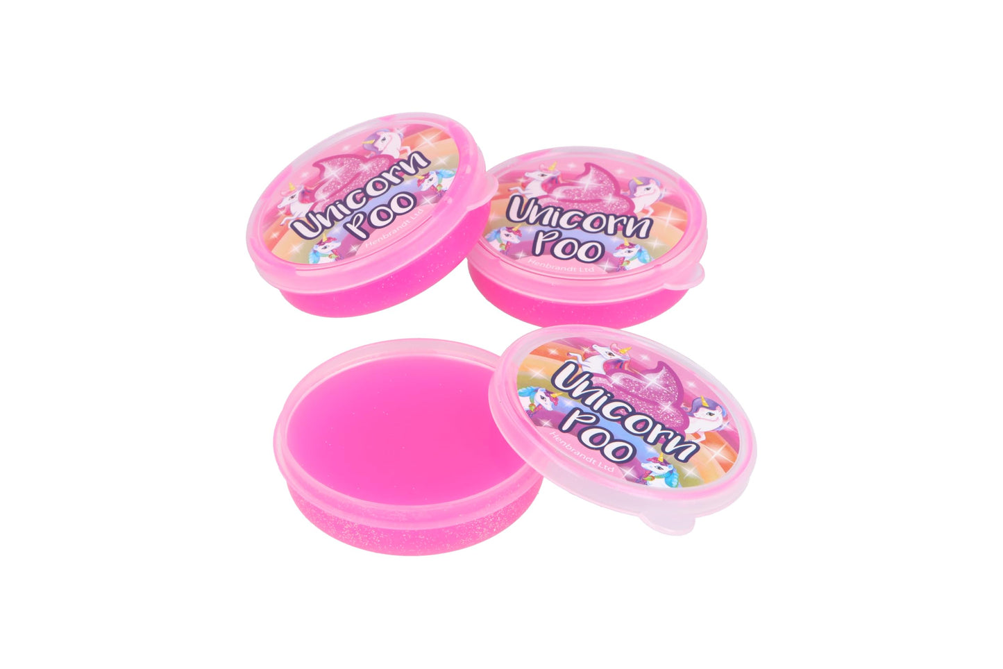 Henbrandt Glitter Unicorn Poo Pink Putty Tub of Slime Squishy Stretchy Poo Toys Stress Relief Toy for Kids Putty Unicorn Party Bag Favours Loot Bag Fillers Lucky Dip Favours Stocking Fillers