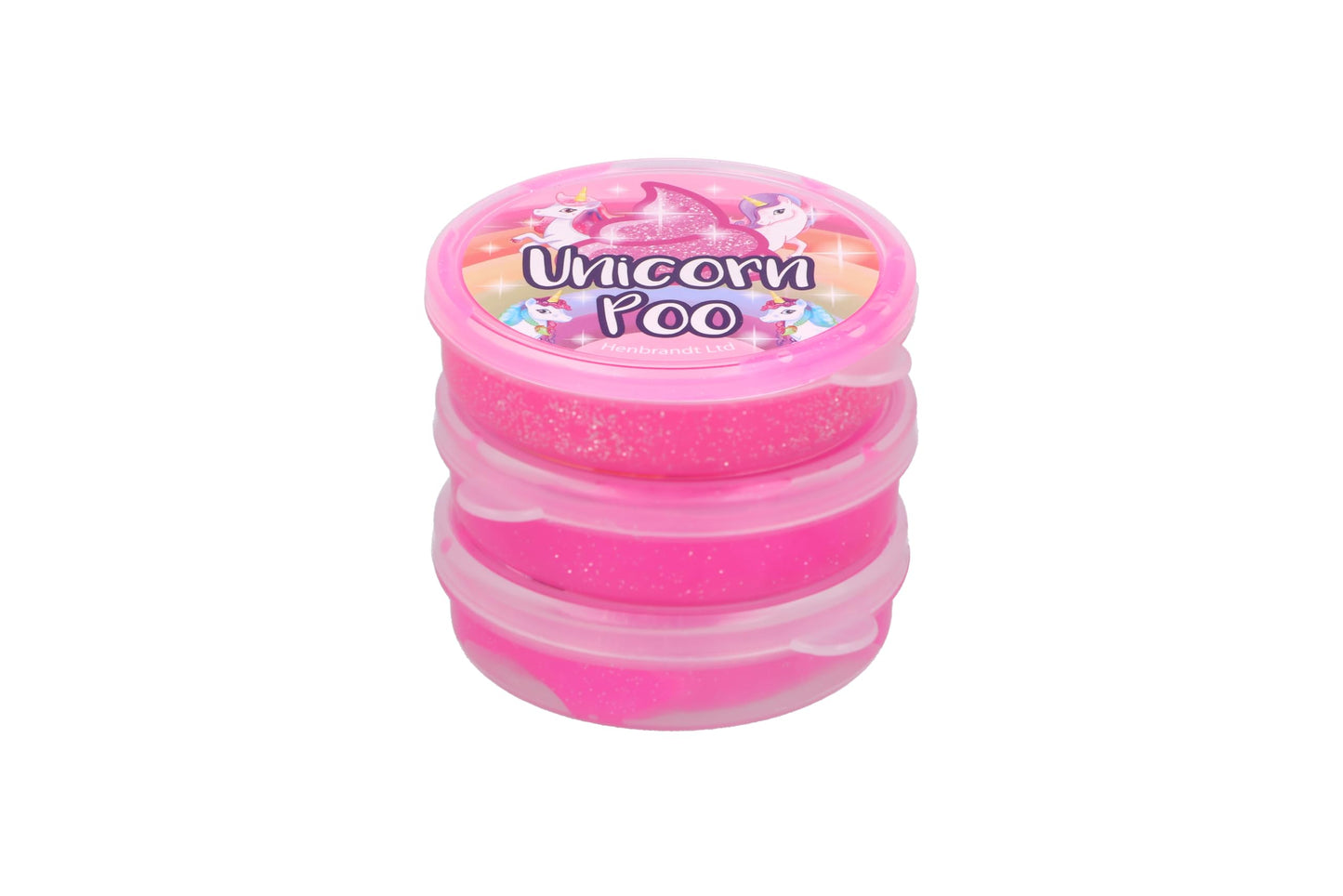 Henbrandt Glitter Unicorn Poo Pink Putty Tub of Slime Squishy Stretchy Poo Toys Stress Relief Toy for Kids Putty Unicorn Party Bag Favours Loot Bag Fillers Lucky Dip Favours Stocking Fillers