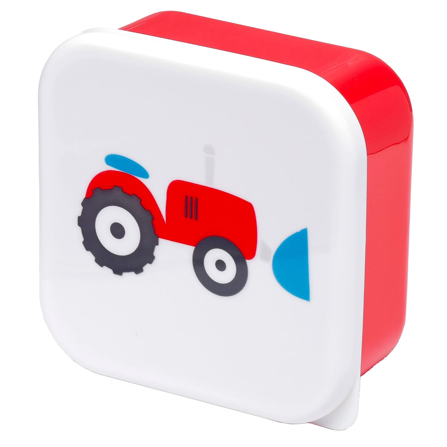 Puckator Little Tractors Set of 3 Lunch Box Snack Pots M/L/XL - Lunchbox with Multi Compartments - Small Food Containers - Lunchbox for Adults and Kids - Girls Boys Lunchbox - Snack Storage