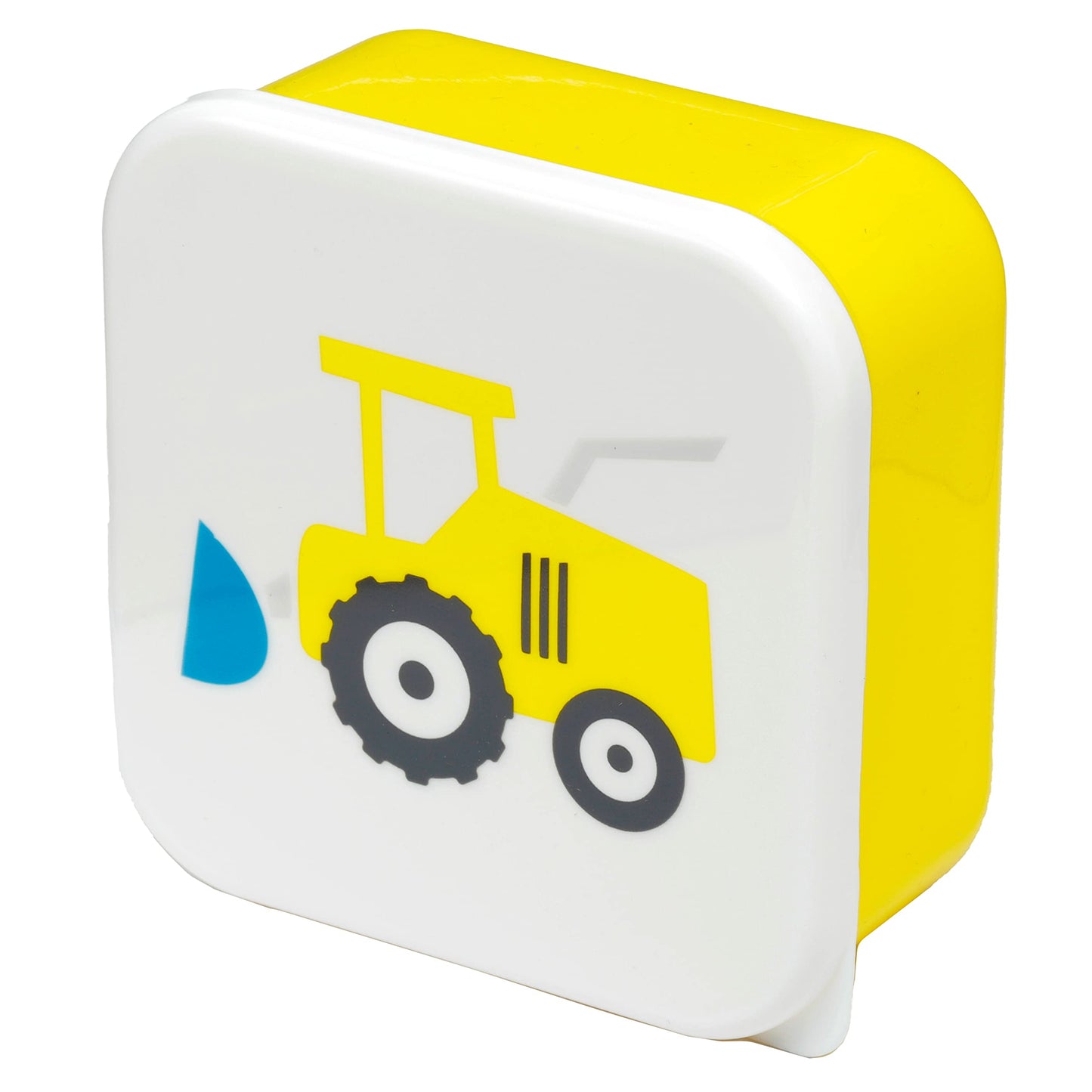 Puckator Little Tractors Set of 3 Lunch Box Snack Pots M/L/XL - Lunchbox with Multi Compartments - Small Food Containers - Lunchbox for Adults and Kids - Girls Boys Lunchbox - Snack Storage