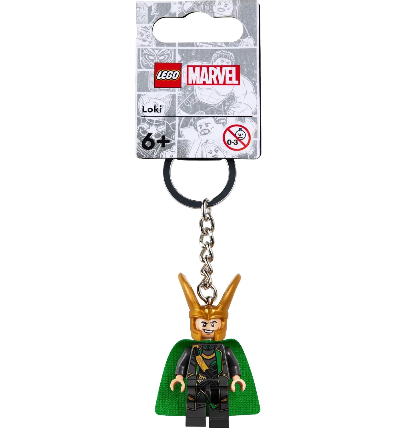 LEGO Marvel 854294 Loki Keyring from 6 Years, multicoloured