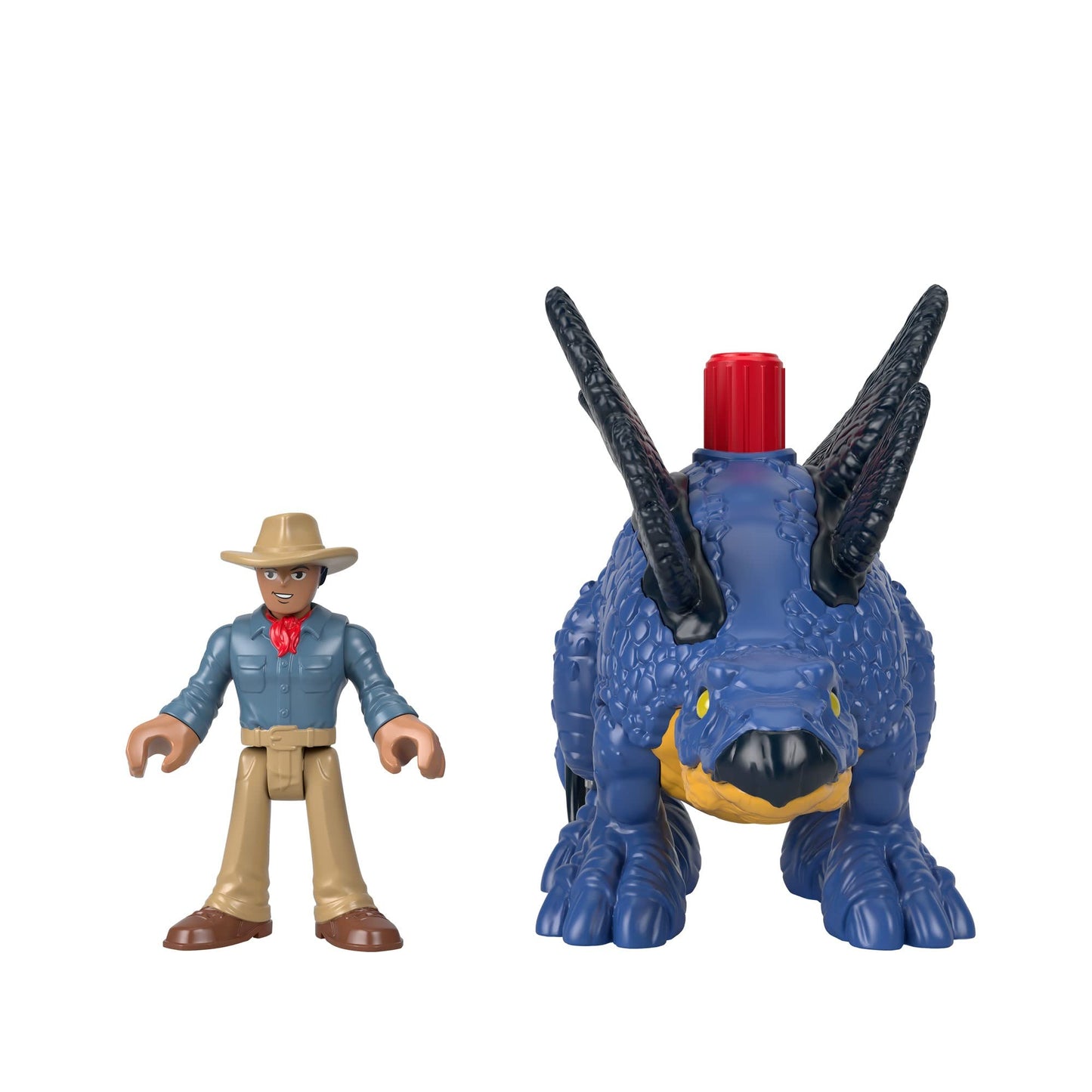Fisher-Price Imaginext Jurassic World Dominion Stegosaurus Dinosaur & Dr. Alan Grant, 3-Piece Poseable Figure Set for Preschool Kids Ages 3 and Up