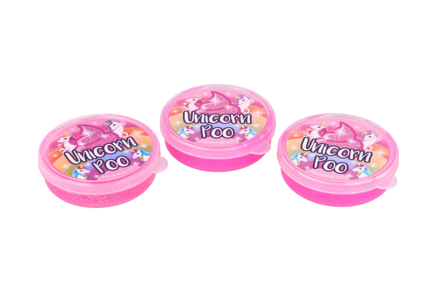 Henbrandt Glitter Unicorn Poo Pink Putty Tub of Slime Squishy Stretchy Poo Toys Stress Relief Toy for Kids Putty Unicorn Party Bag Favours Loot Bag Fillers Lucky Dip Favours Stocking Fillers