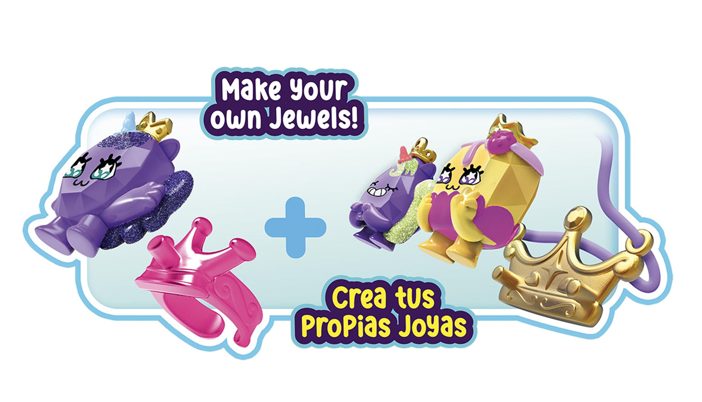 BANDAI TH00003 Royals 8 Pack | This Pinky Promise Multipack Contains 8 Collectable Gemmy Friends 1 Ring and 1 Necklace Mix and Match Gems and Girls Jewellery for Wearable Fun