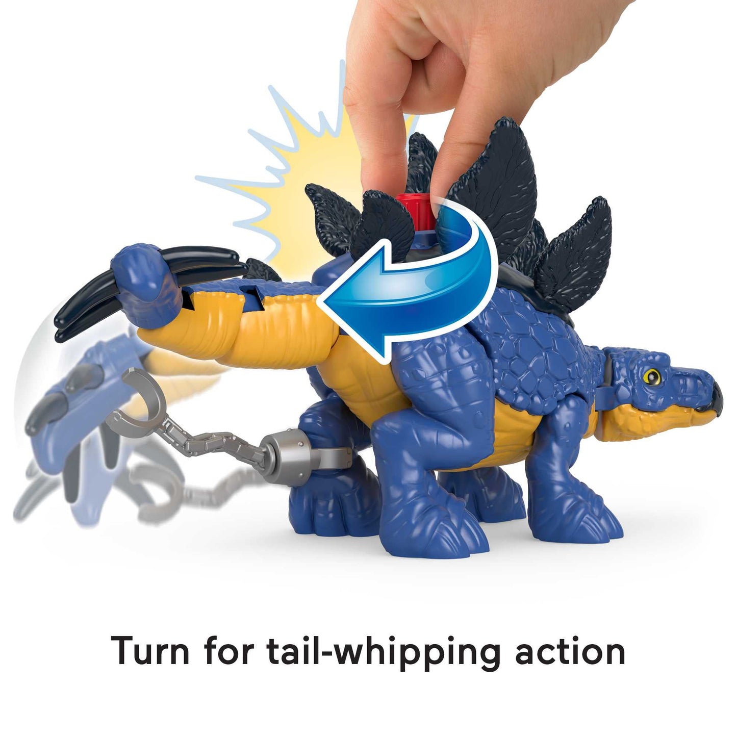 Fisher-Price Imaginext Jurassic World Dominion Stegosaurus Dinosaur & Dr. Alan Grant, 3-Piece Poseable Figure Set for Preschool Kids Ages 3 and Up