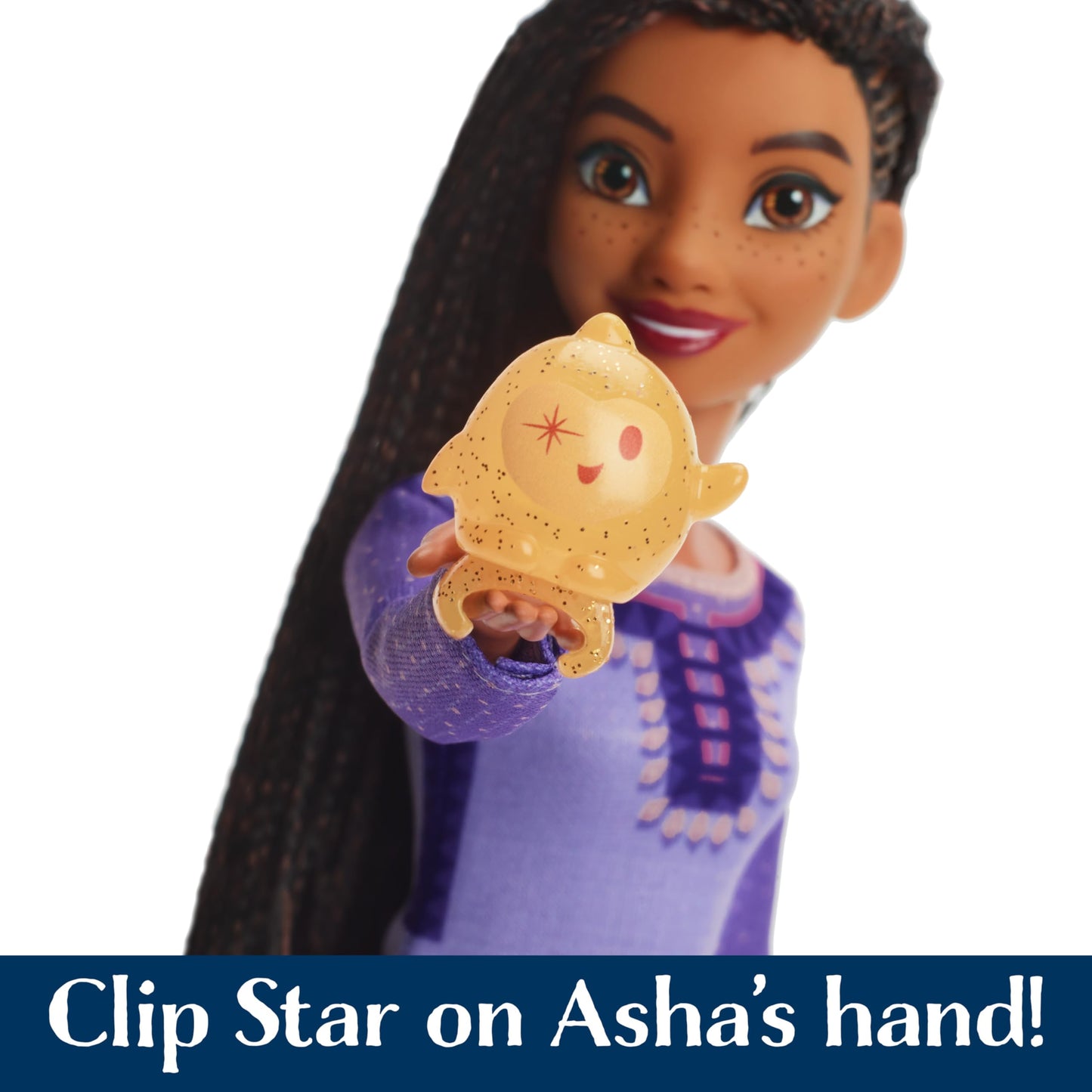 Mattel Disney's Wish Singing Asha of Rosas Fashion Doll & Star Figure, Posable with Removable Outfit, Sings ?This Wish? in English, HPX26