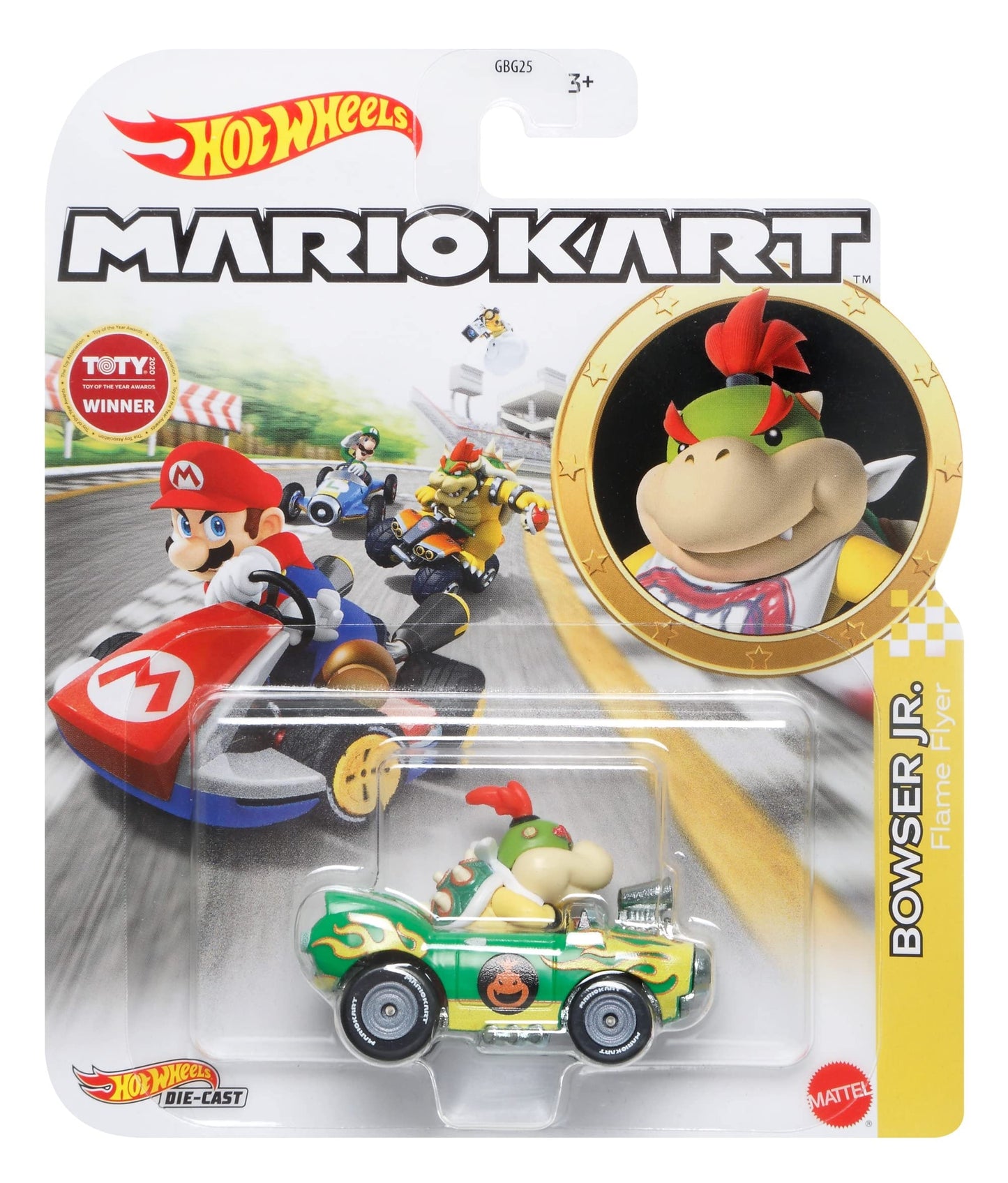 Hot Wheels Mario Kart 1:64 Scale Replica Die Cast - Bowser Jr. Flame Flyer