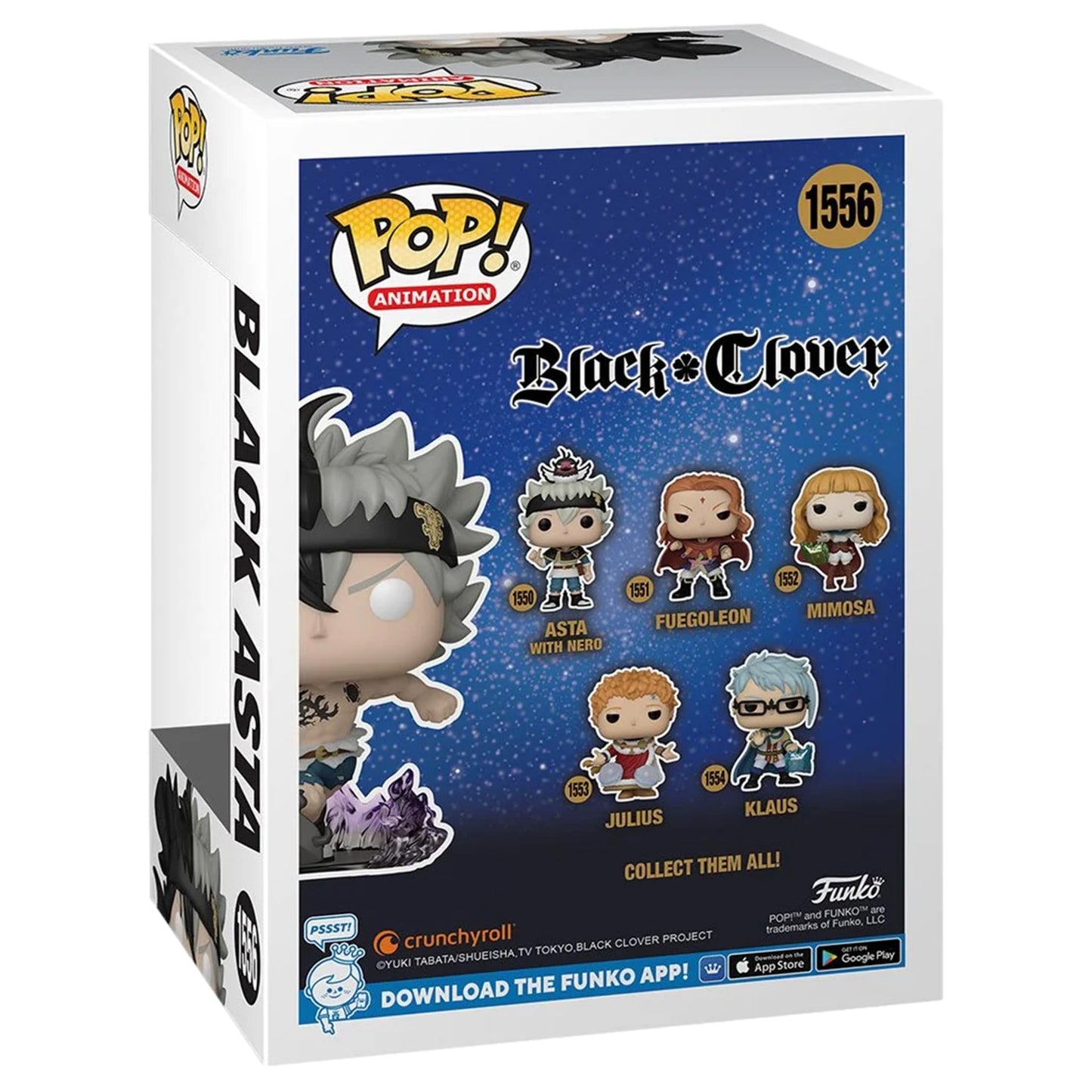 Funko Black Clover Black Asta Glow-in-The-Dark Pop! Vinyl Figure #1556 - Entertainment Earth Exclusive