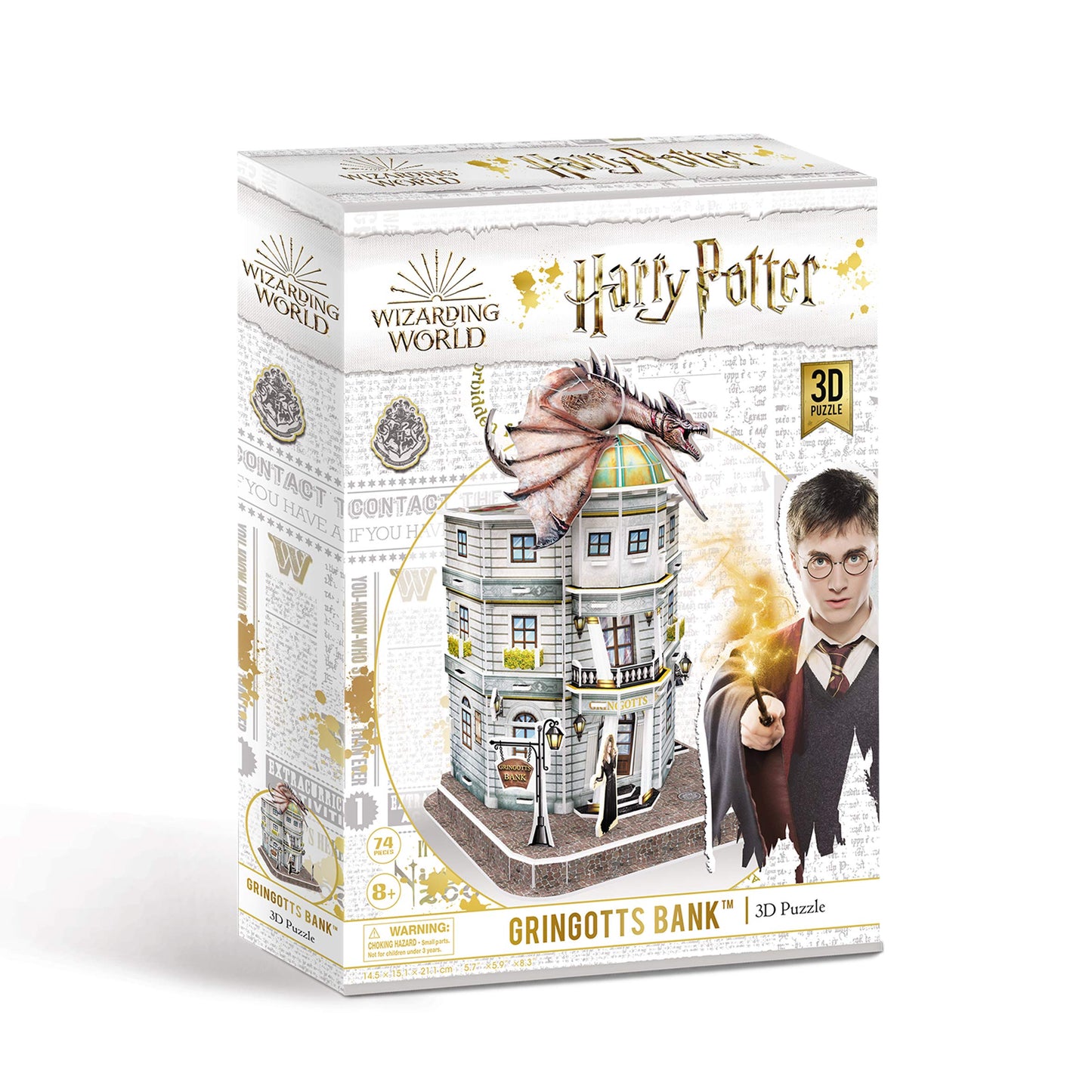 University Games 7615 Harry Potter Gringotts Bank 3D Puzzle, Brown