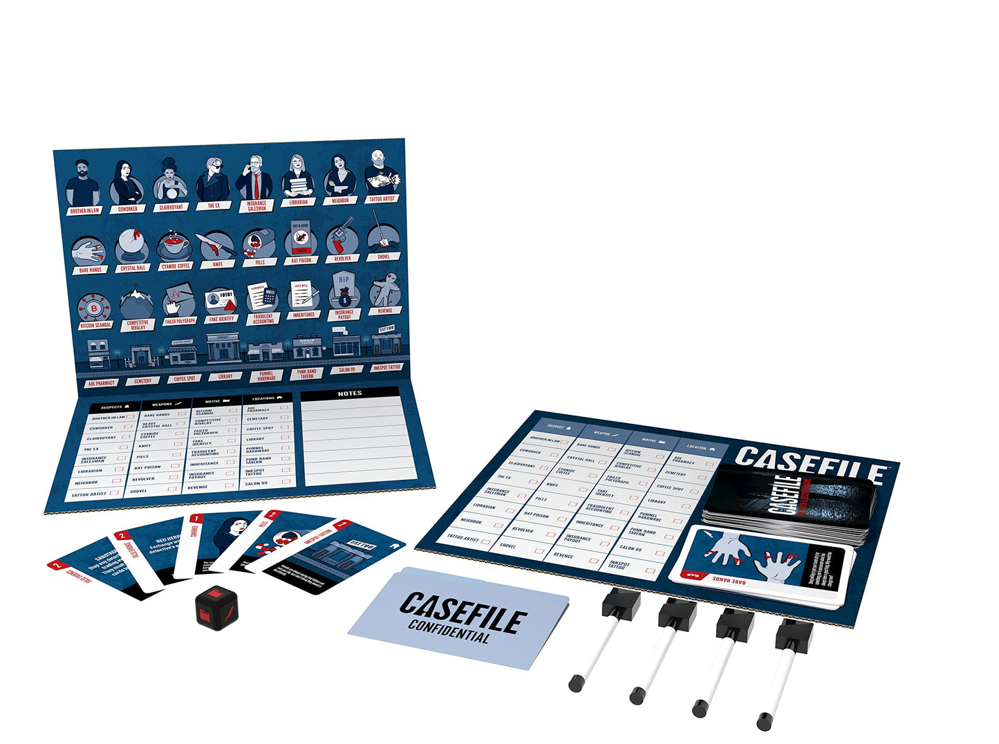 Goliath Games - Casefile: Truth and Deception, True Crime Murder Mystery Board Game for 3-4 Players, Ages 12+, Black