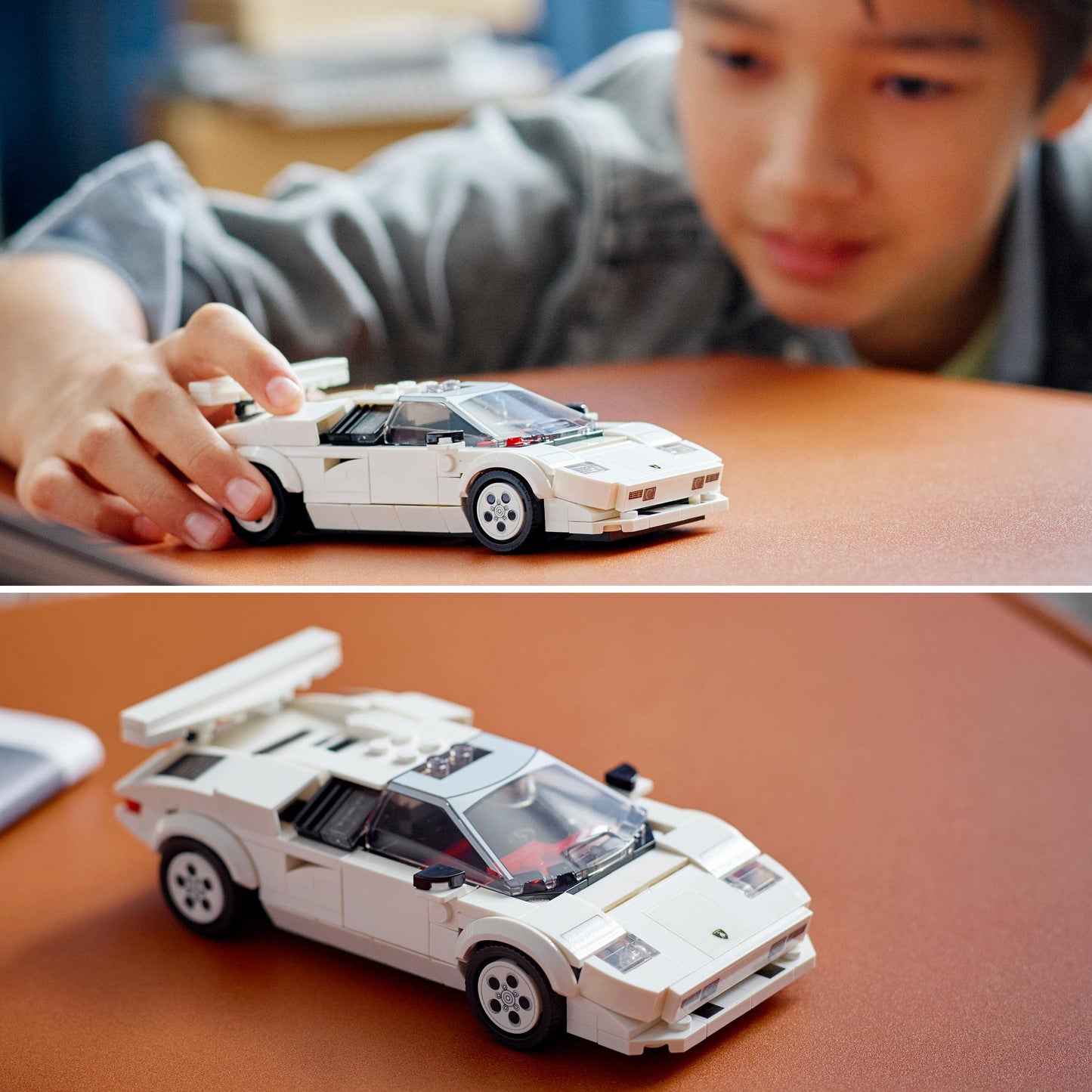 LEGO 76908 Speed Champions Lamborghini Countach, Race Car Toy Model Replica, Collectible Building Set with Racing Driver Minifigure, Multicolor