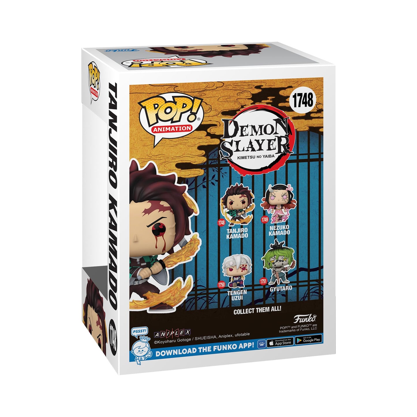 Funko Pop! Animation: DS - Tanjiro Kamado - (Sun Breathing) - Demon Slayer - Collectable Vinyl Figure - Gift Idea - Official Merchandise - Toys for Kids & Adults - Anime Fans