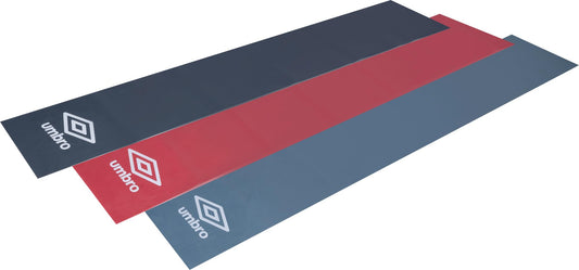 Umbro Fitness Bands Set of 3 - Multifunctional Fitness Band - 3 Resistance Levels 4.5 kg, 6.75 kg and 9 kg - Durable Terra Band - Resistance Bands - Black/Red/Blue