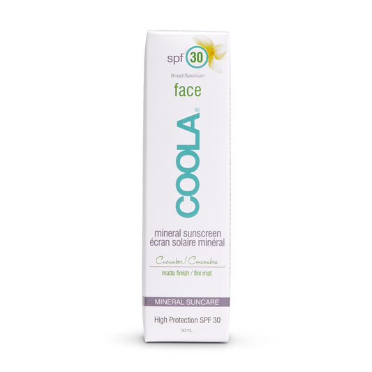 Coola SPF 30 Mineral Face Sun Cream, 70 Percent + Organic Daily SPF Face Moisturiser, Broad Spectrum UVA/UVB Protection Sunscreen, 50 ml