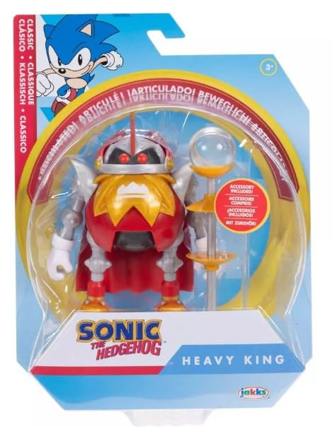 Sonic The Hedgehog 4-inch Heavy King Action Figure with Red Star Accessory. Ages 3+