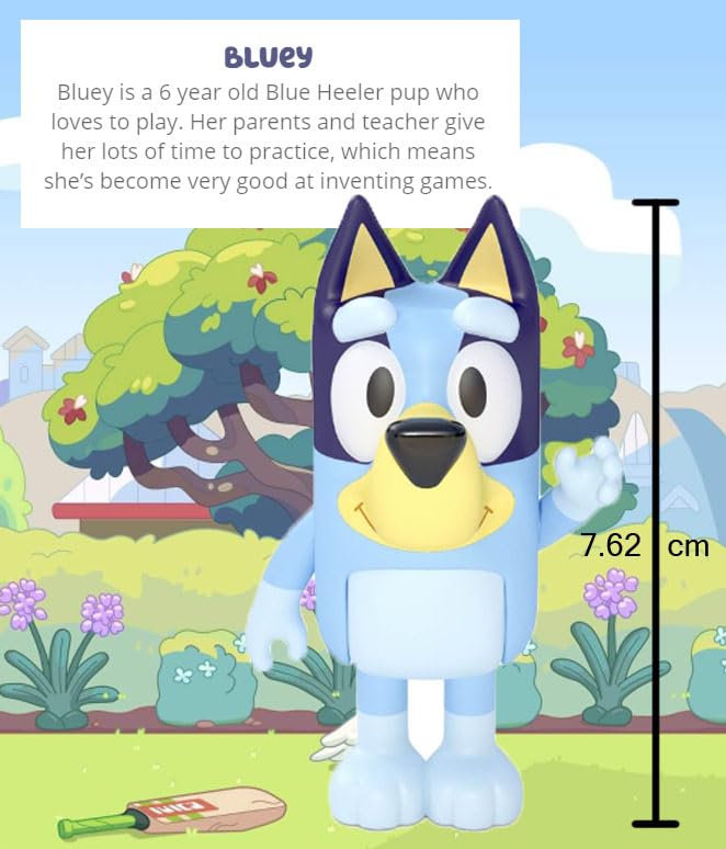 Bluey Toys: Bingo, Honey 3 Pack of Play Figures ? 3 Figures with Movable Parts ? 3 Action Figures from the hit children?s show- Official Collectable Toys, Sister Bingo and Friend Honey