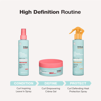 Imbue Curl Defending Hair Heat Protection Mist/Spray Serum Vegan and Curly Girl Compliant 200 ML Paraben Free Heat Defense, for Dry Damaged Hair