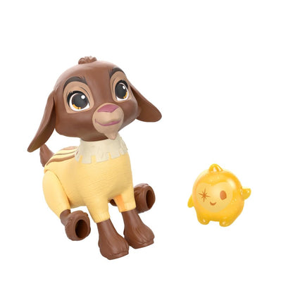 Mattel Disney Wish Set with Valentino & Star Figures & 6 Accessories Like Pet Bed & Blanket, Goat Figure Bends Back Legs, HRC15