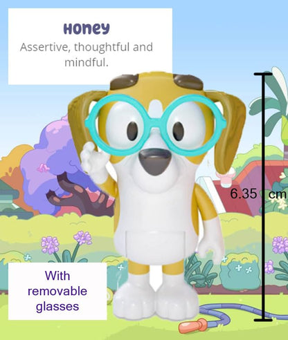 Bluey Toys: Bingo, Honey 3 Pack of Play Figures ? 3 Figures with Movable Parts ? 3 Action Figures from the hit children?s show- Official Collectable Toys, Sister Bingo and Friend Honey