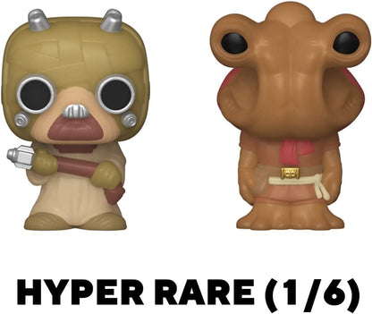 Funko Bitty POP! Star Wars - Luke Skywalker?, Obi-Wan Kenobi?, Jawa? and A Surprise Mystery Mini Figure - 0.9 Inch (2.2 Cm) Collectable - Stackable Display Shelf Included - Gift Idea - Cake Topper