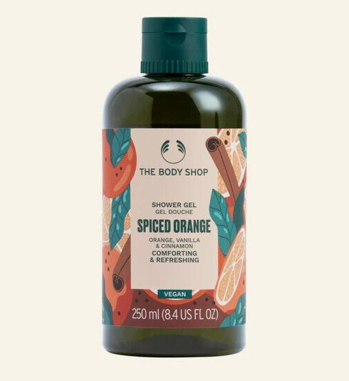 NEW!!! The Body Shop Festive SPICED ORANGE Shower Gel 250ml