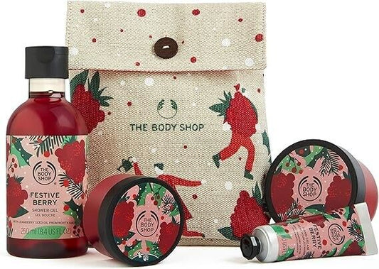NEW!!! The Body Shop Festive Berry- 4pc Gift Set