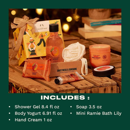 NEW! The Body Shop Sweetness & Sunshine Mango Essentials Body Care 5pcs Gift Set