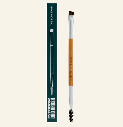 NEW!!! The Body Shop Double Ended 2-in-1 EYEBROW Brush bamboo Nylon bristles