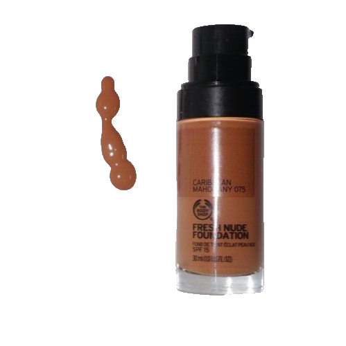 NEW!!! The Body Shop Fresh Nude Foundation 30ml -Caribbean Mahogany 075