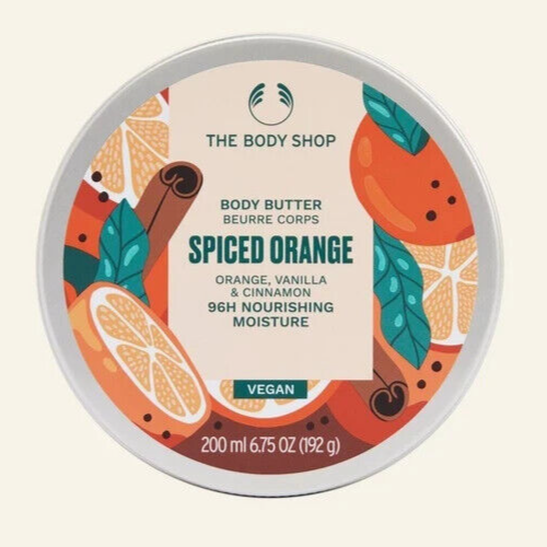 The Body Shop Spiced Orange, Vanilla Cinnamon Body Butter 200ml for dry skin