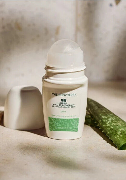 NEW!!! The Body Shop Aloe Caring Roll-On deodorant for sensitive skin 50ml