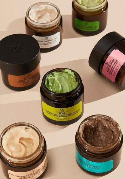 The Body Shop Charcoal Rose Coffee Hemp Matcha Purifying Glow Mask 75ml - mix