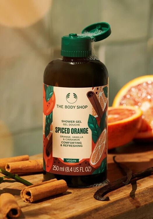 NEW!!! The Body Shop Festive SPICED ORANGE Shower Gel 250ml