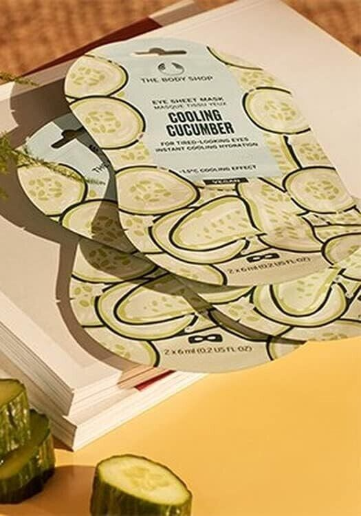 NEW!!! The Body Shop Cooling Cucumber Eye Sheet Masks (2 in each pack x 6ml)
