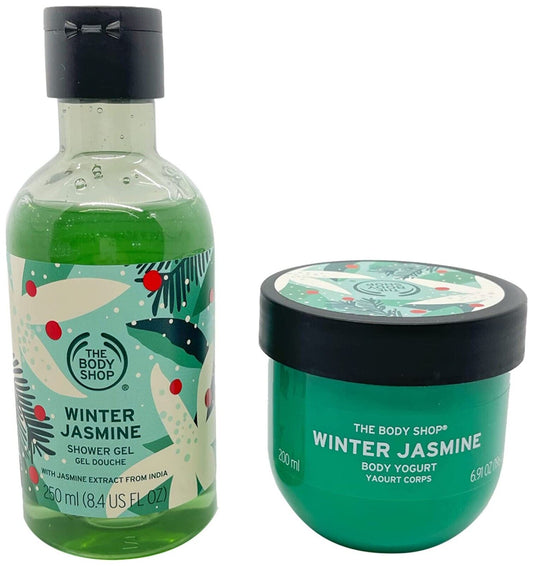 NEW!!! The Body Shop Winter Jasmine festive BODY YOGURT 196g &Shower Gel 250ml 