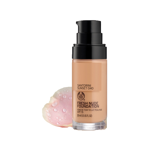 NEW!!! The Body Shop Fresh Nude Foundation 040 Santorini Sunset - 30ml