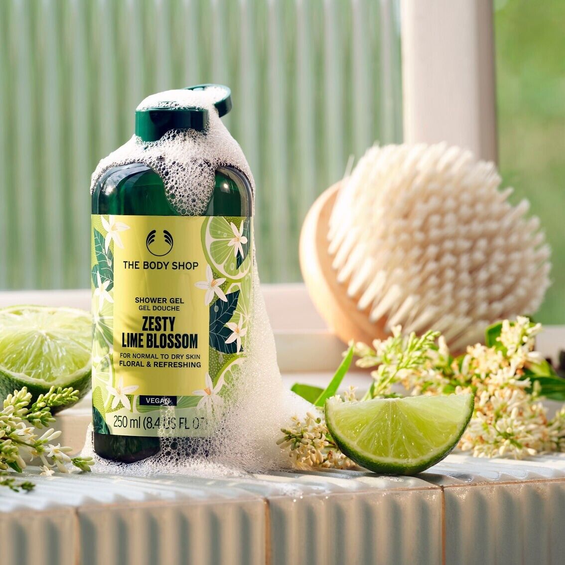 NEW!!! The Body Shop Zesty Lime Blossom Shower Gel 250 ml