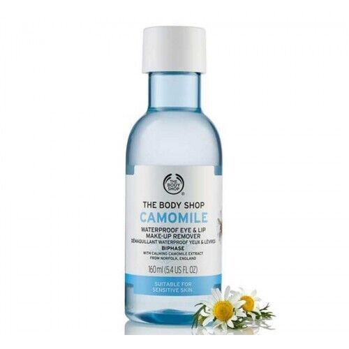 NEW!!! The Body Shop Camomile Waterproof Eye & Lip Makeup Remover 160ml