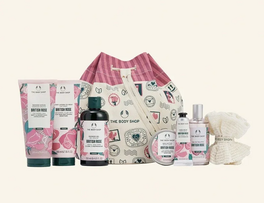 The Body Shop British  Rose Deluxe Luxury Gift Set - 7 Pieces