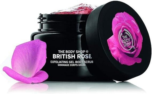 NEW!!! The Body Shop Unisex Body Scrub, British Rose 250 ml